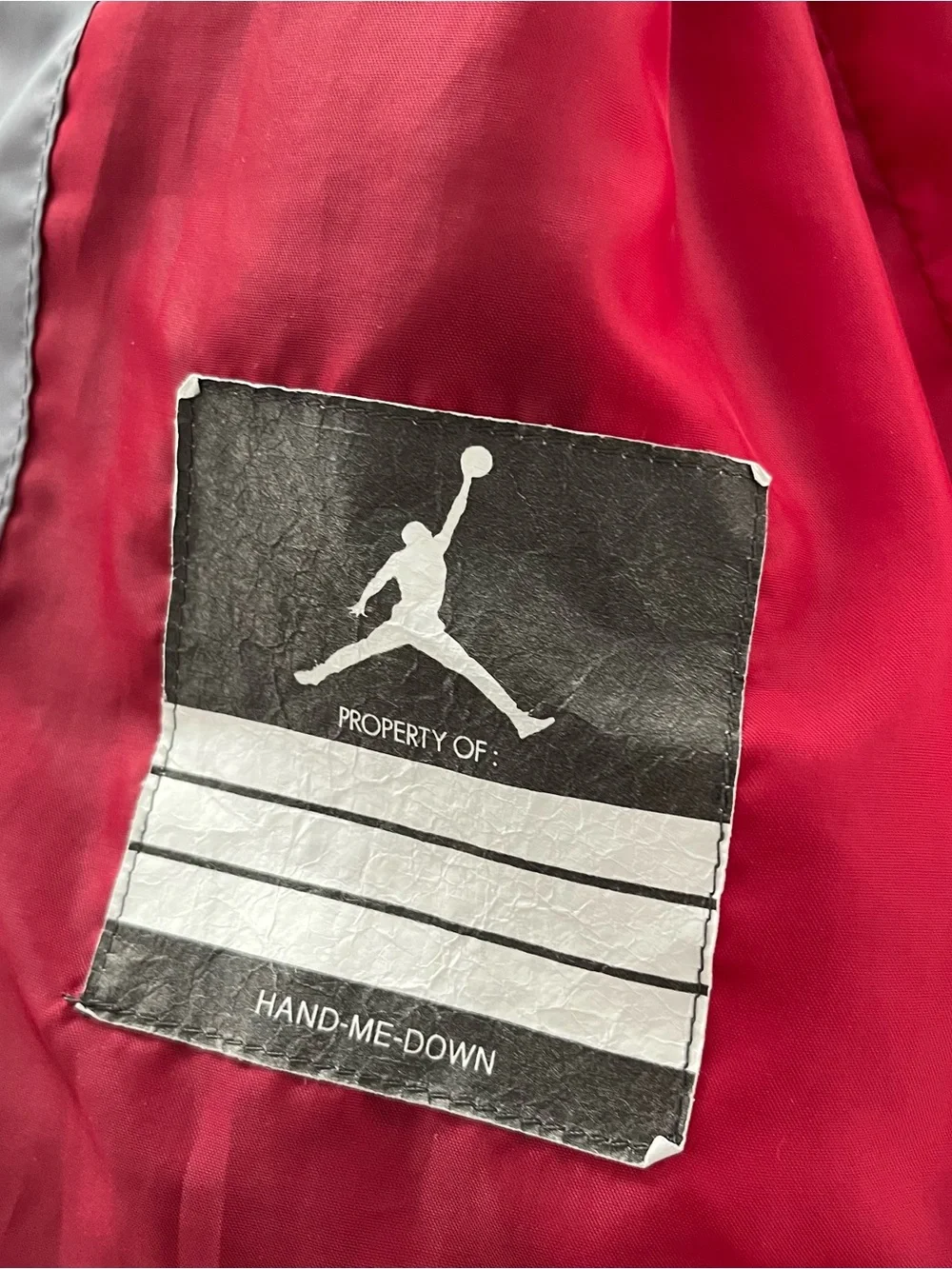 Boys Air Jordan Black/Red/Gray Youth Full Zip 2FER Jacket Size 3-4 Years Old